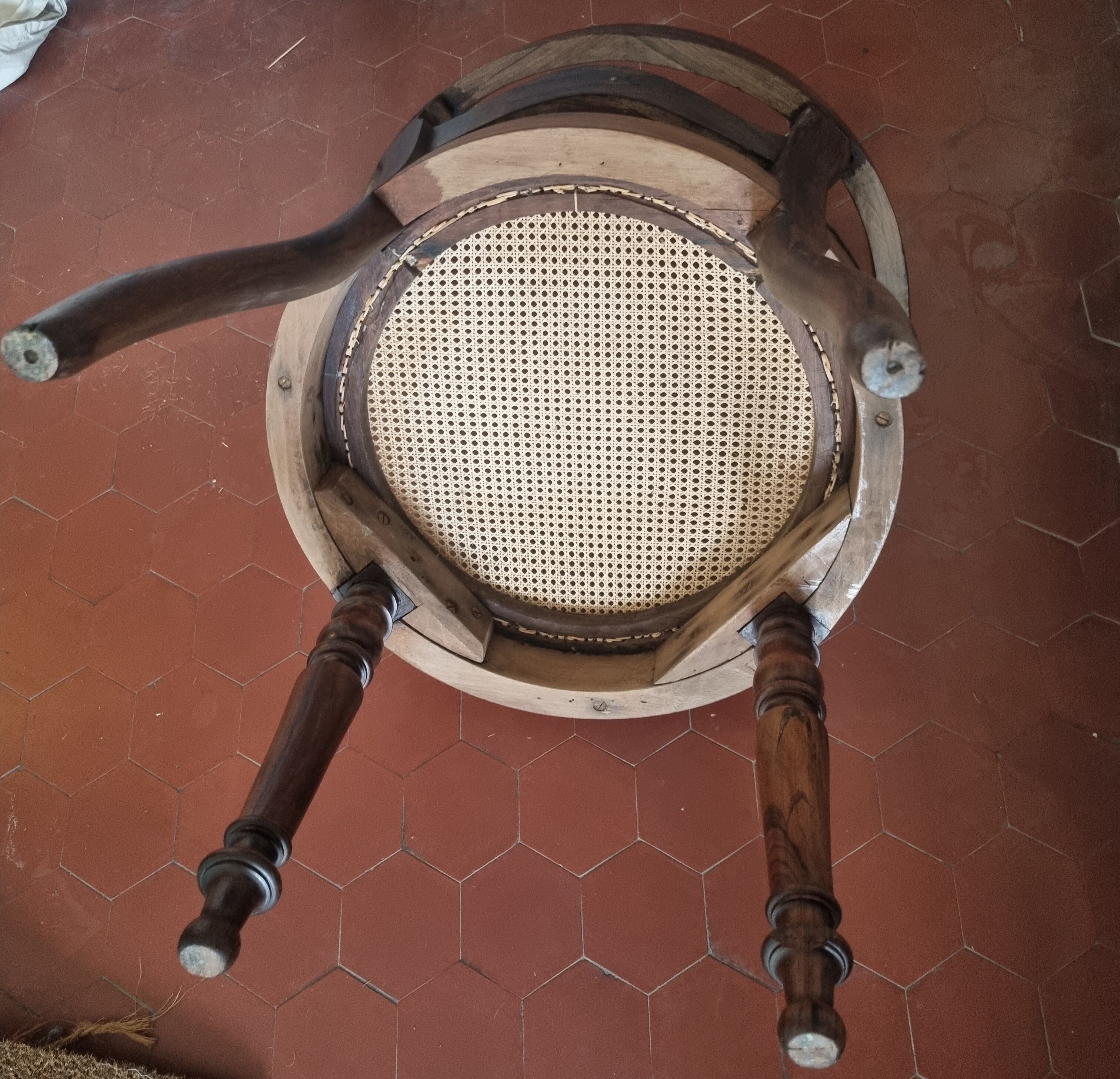 Louis Philippe office chair in canned walnut