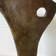Contemporary Sculpture Solid Bronze Bow Boat and Mermaid Signed ORTIZ