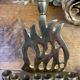 Chandelier, brass Hanukkah menorah