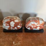 Pair of luxury art deco marble bookends