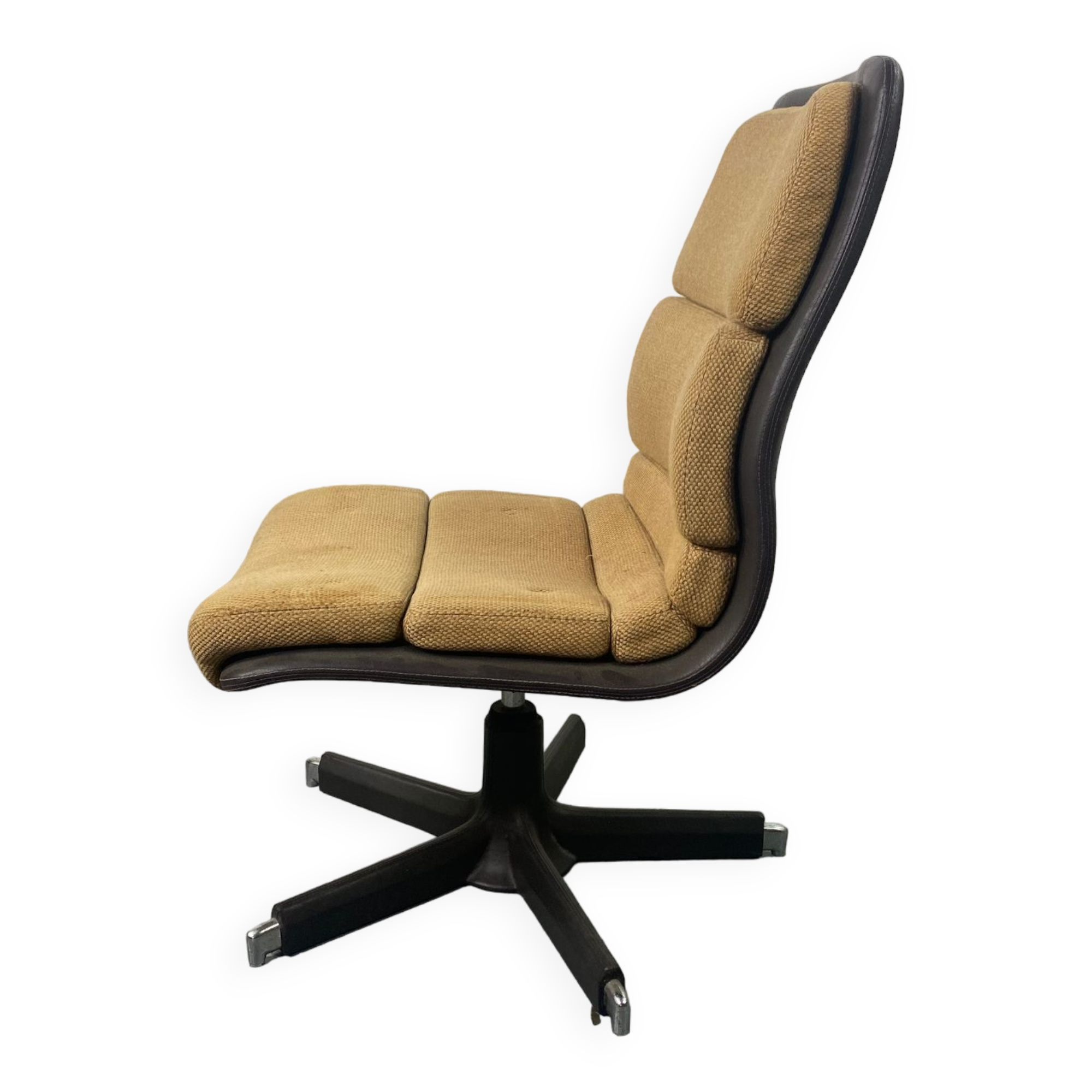 Vintage Office Chair in Leatherette and Fabric