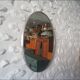 Old aluminum oval mirror
