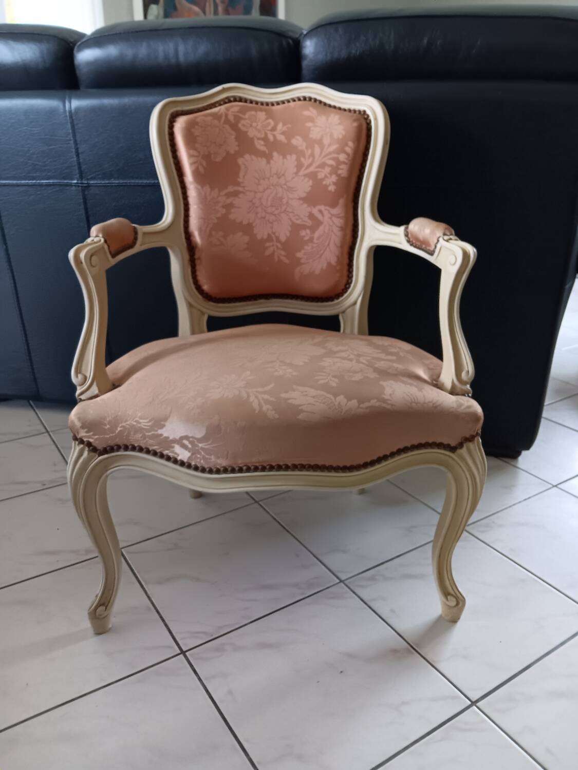 Louis XV style cabriolet armchair