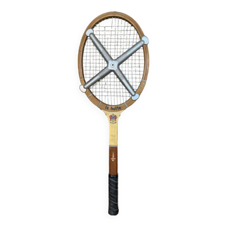 Old Tennis Racket LA HUTTE Imperial Wood + Zephyr Metal Protection #B766