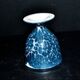 Vintage egg cup in iridescent blue metallic porcelain