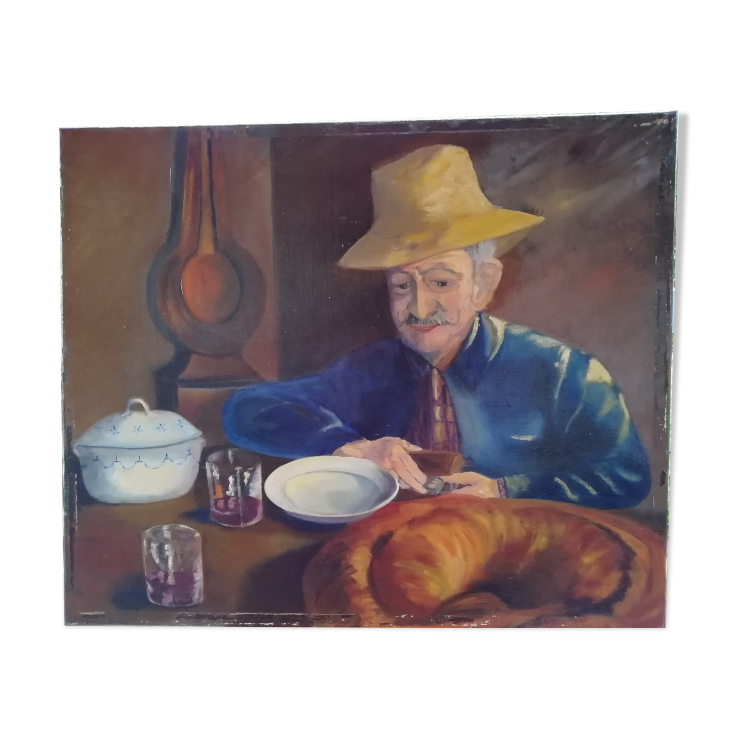 Oil on canvas old man