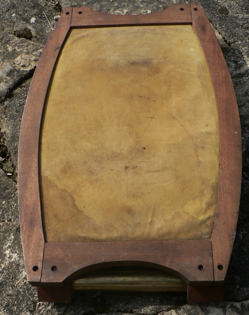 Vintage 50s mahogany and ice cream platter