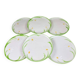 6 assiettes marguerites