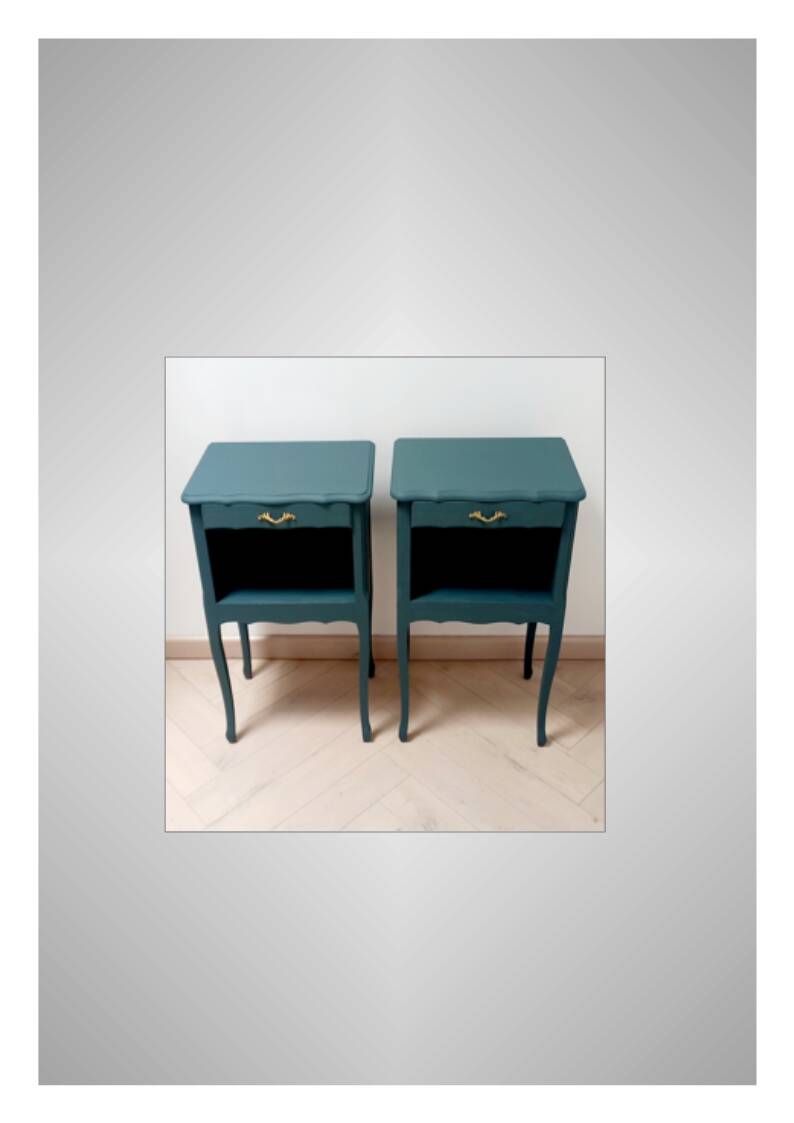 Pair of antique bedside tables