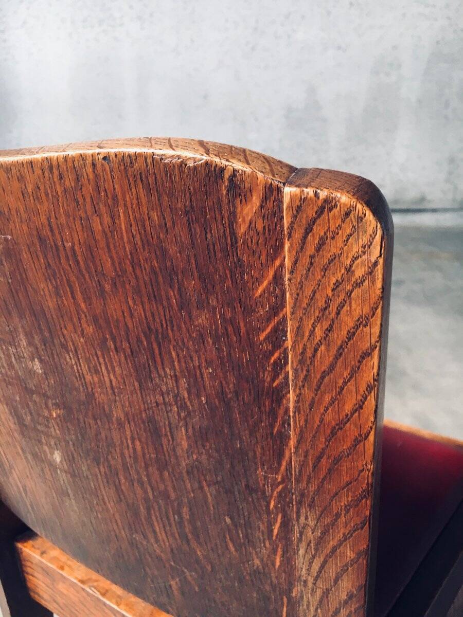 Art Deco Dining Chair Set, Belgium, 1920s, Set of 4