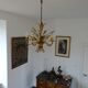 Lustre en métal doré épis de blé et feuillage