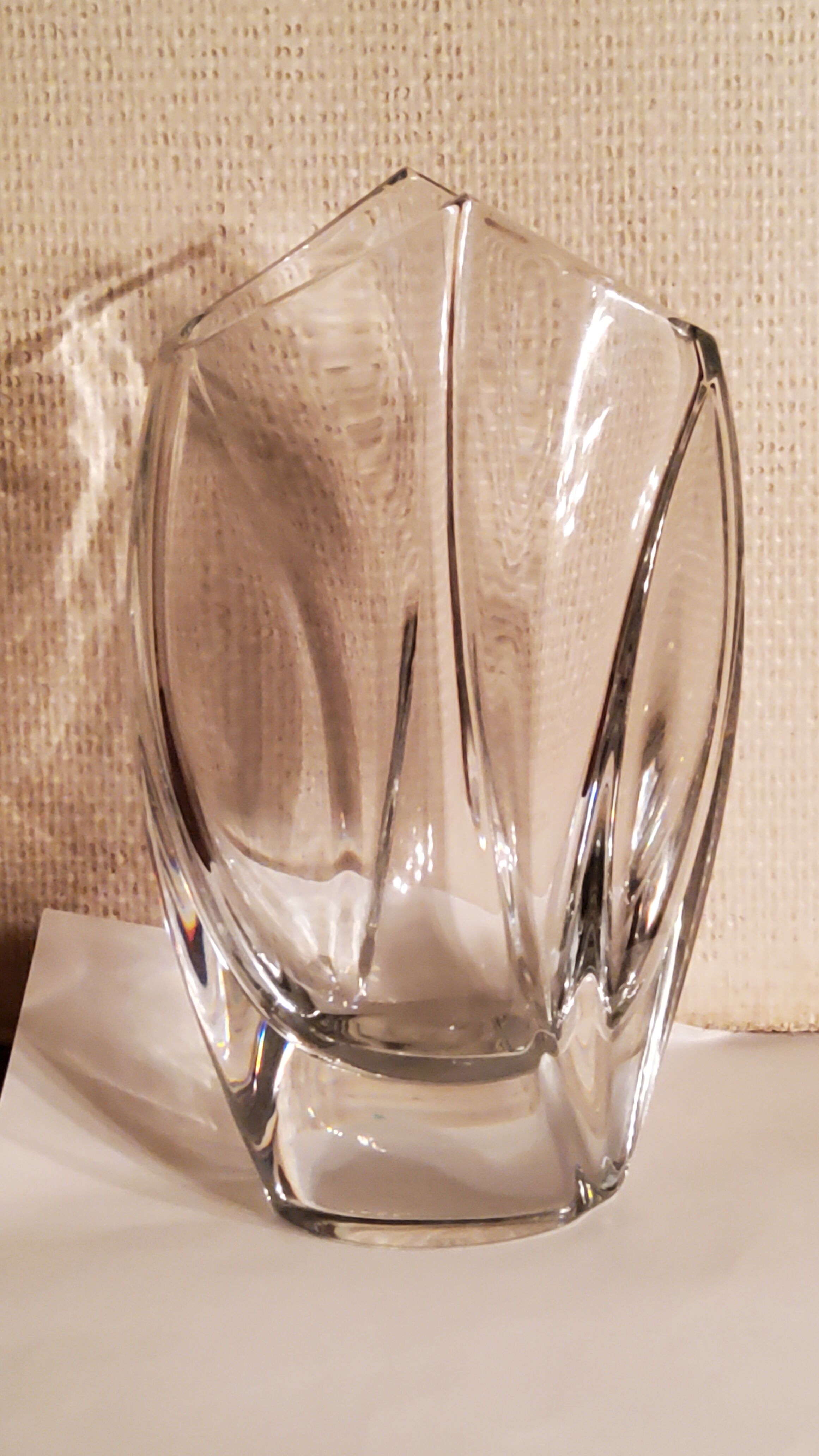 Baccarat vase signed Robert Rigot model Giverny 28cm