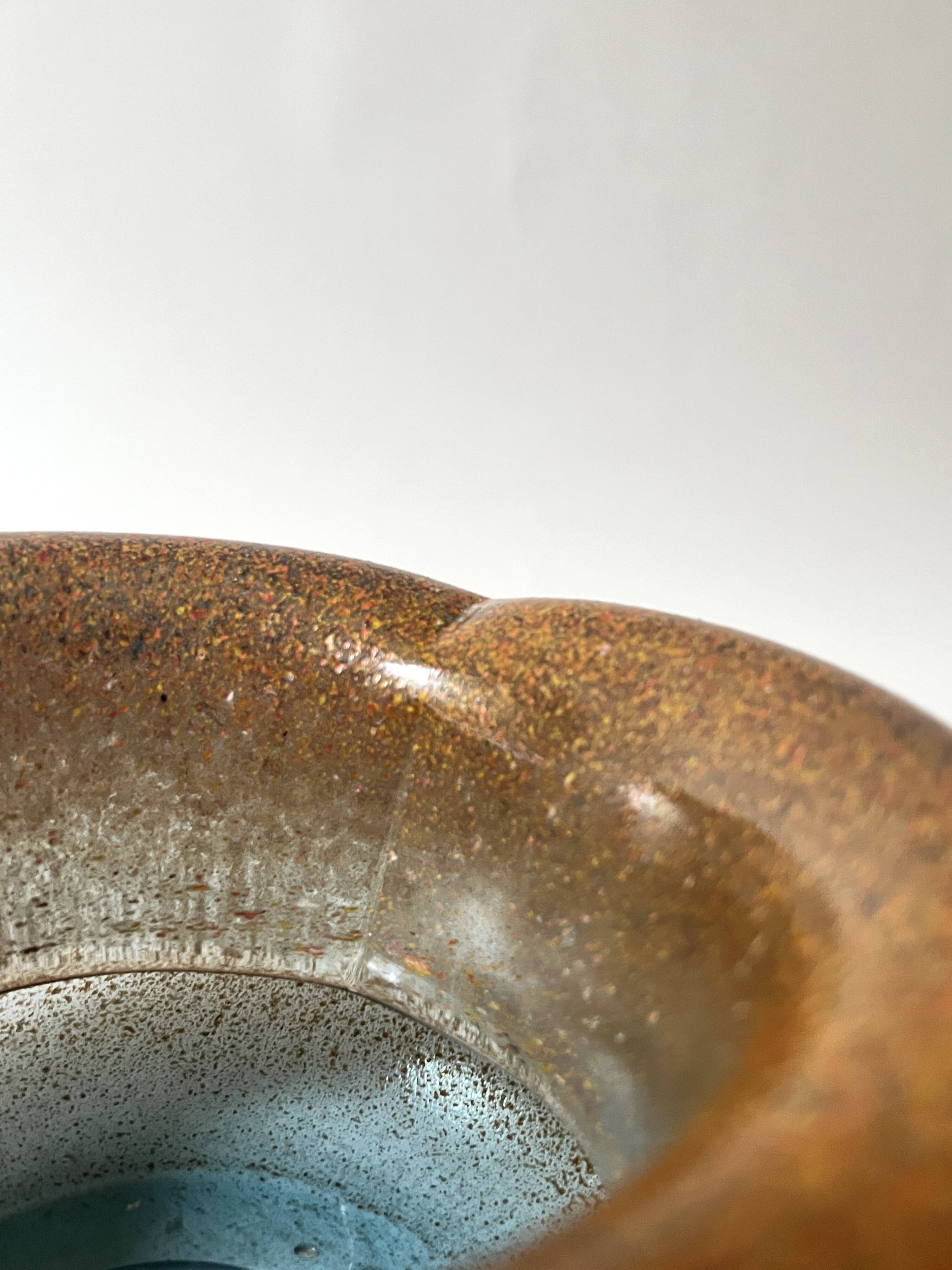 Glass trinket tray, Master glassmaker Werner Manesse, design 1970