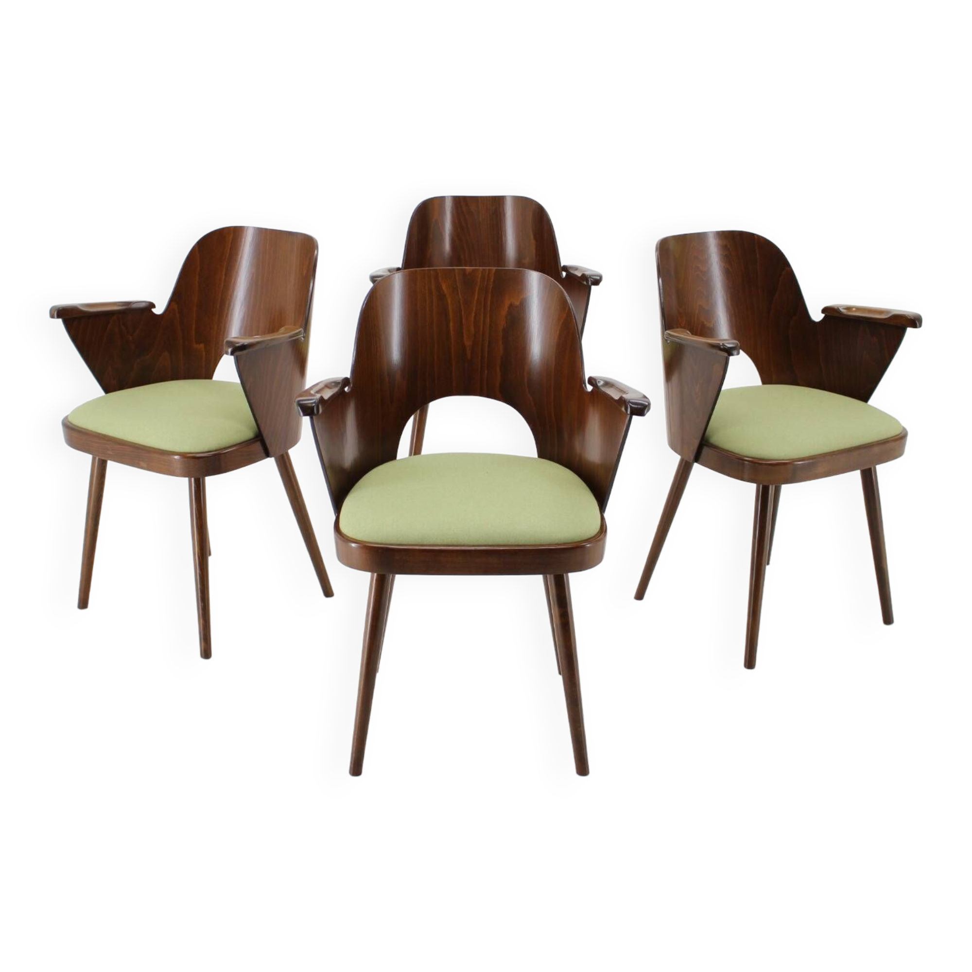 1960s Set of Four Oswald Haerdtl Dining Chairs, Czechoslovakia