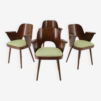 1960s Set of Four Oswald Haerdtl Dining Chairs, Czechoslovakia