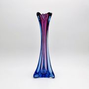 Vase Sommerso Murano violet et bleu