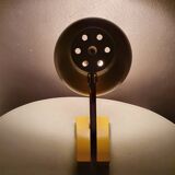 Lampe de bureau en métal jaune 1970