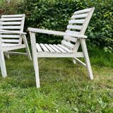 Set of 3 garden armchairs, 1950