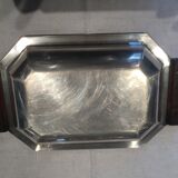 Silver metal bread basket