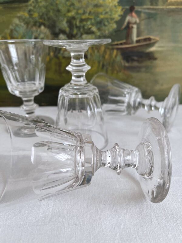 4 verres à vin en cristal ancien Caton Saint Louis Baccarat
