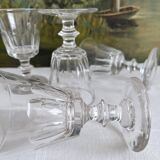 4 antique crystal wine glasses Caton Saint Louis Baccarat