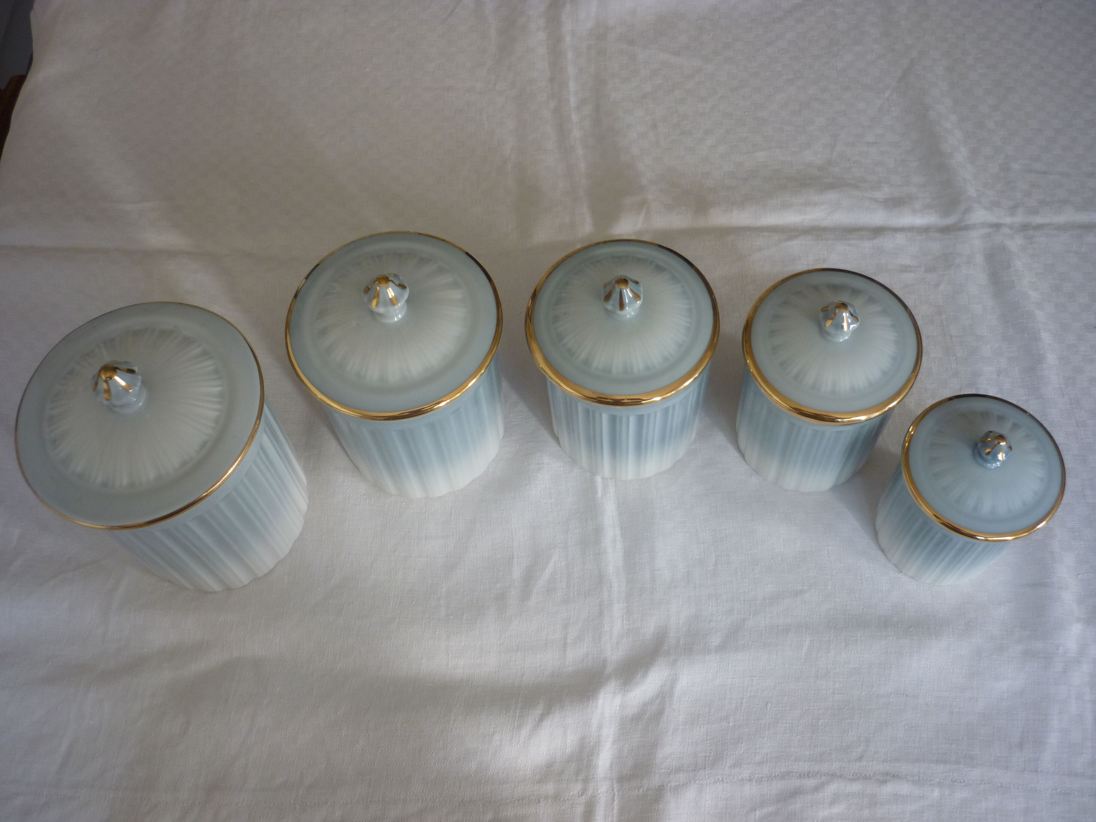 5 jars a spice porcelain aluminite frugier