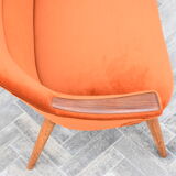 Vintage Sofa, 1960s, Russet Velvet