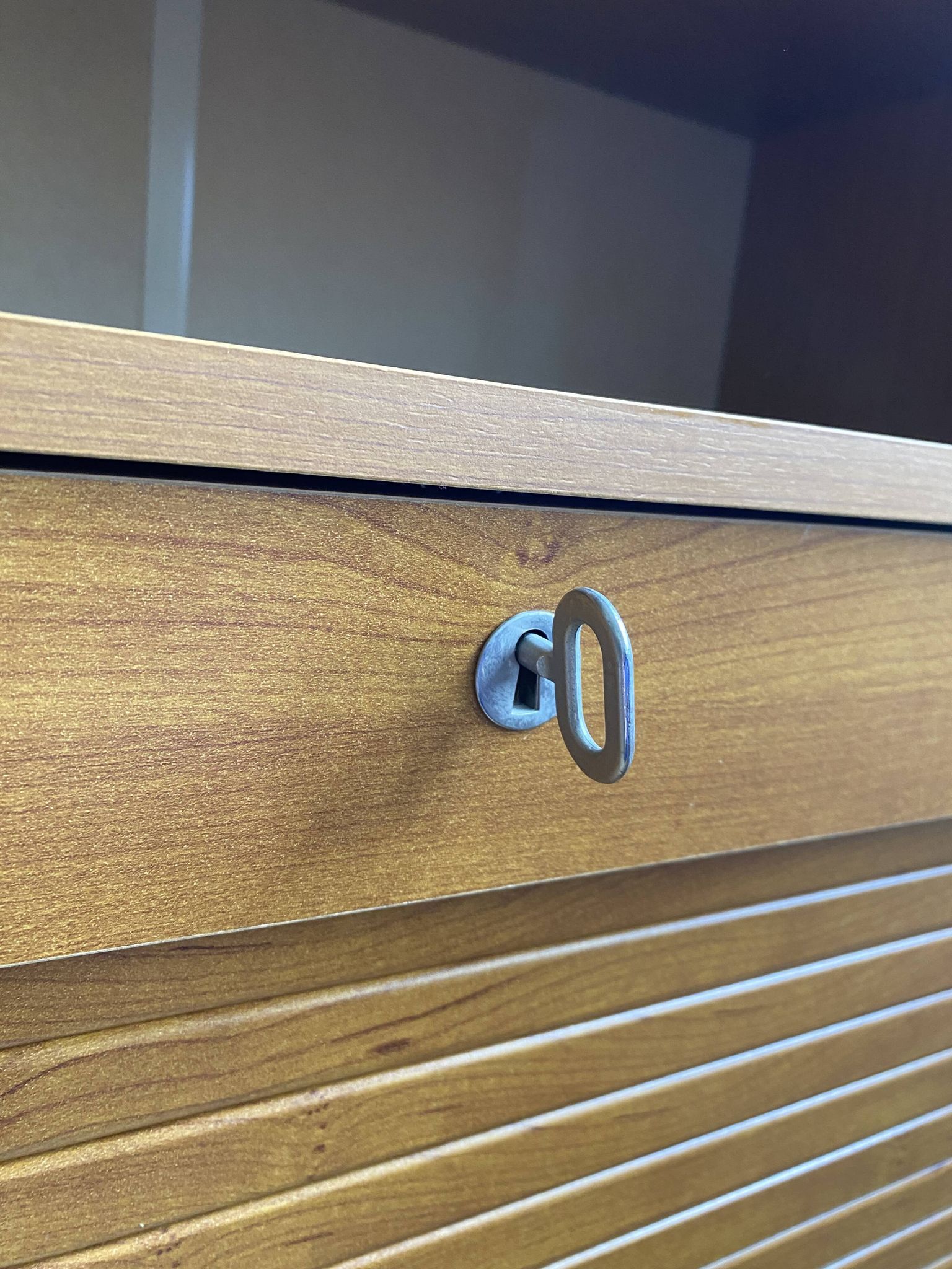 Low storage unit, 70s/80s three height-adjustable shelves