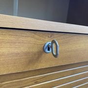 Low storage unit, 70s/80s three height-adjustable shelves