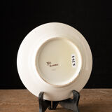 Set of Two Vintage Decorative Quimper HB Plates with Nature-Inspired Design