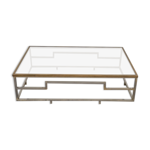 Table basse rectangulaire - laiton laiton
