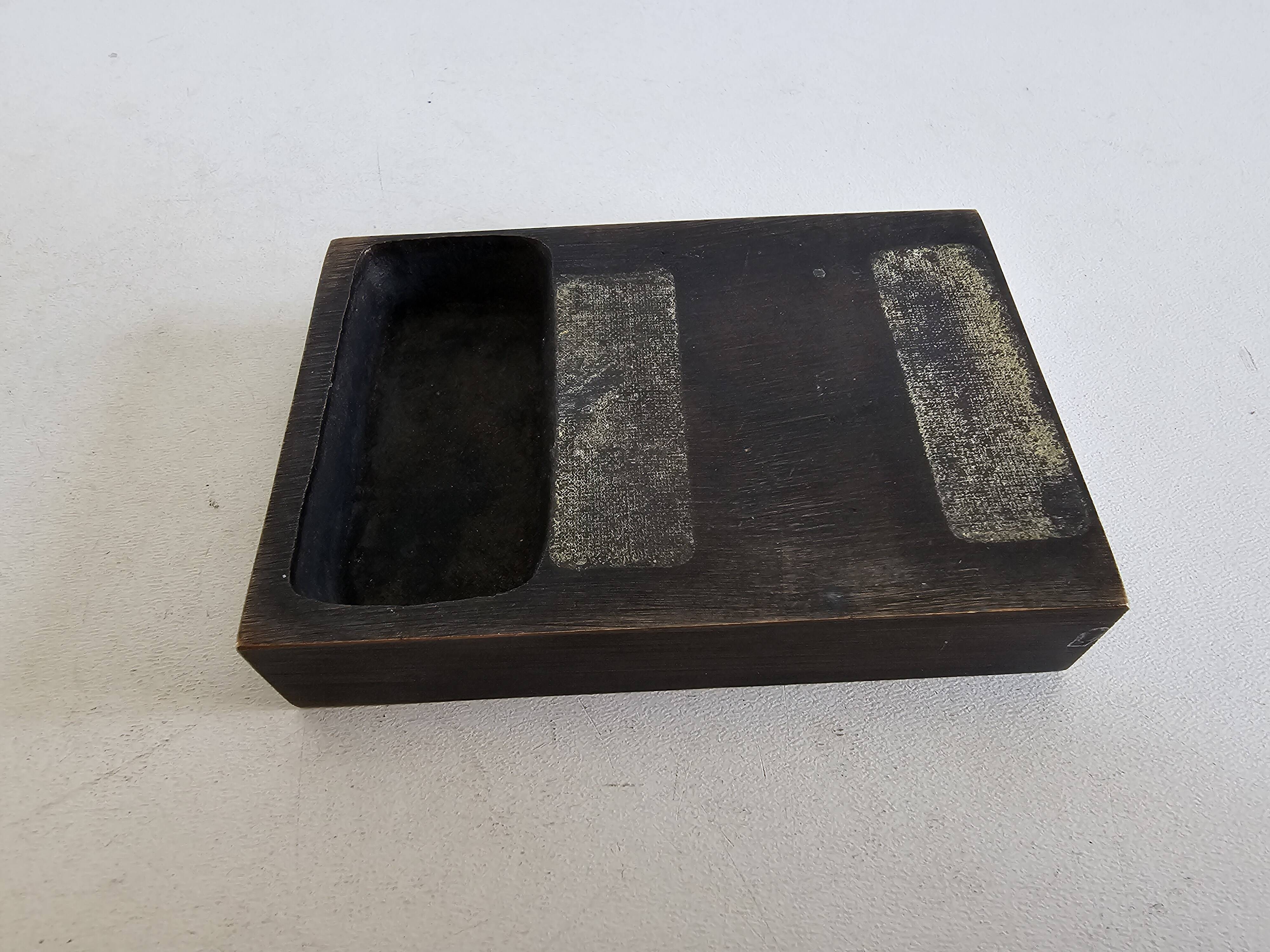 Bronze ashtray attributed to Jacques Lauterbach vintage water from the 1970s