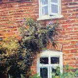 Huile sur bois maison anglaise