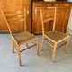 Paire de chaises italienne bois et corde