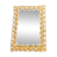 Spectacular backlit mirror in gilded brass and crystal glass by Palwa, Germany.