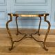 Gueridon 1940 french work ironwork doree plateau eglomise