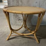 Rattan coffee table from the 70s