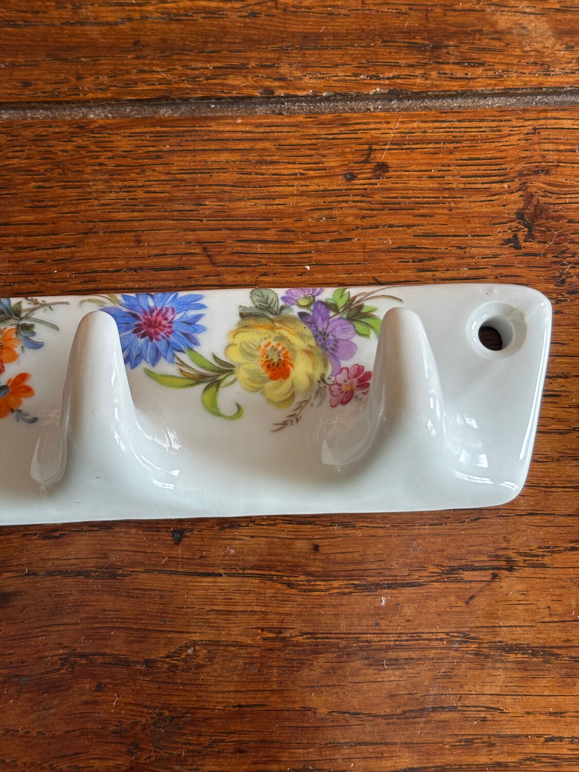 Vintage set of two porcelain coat hooks Champs Élysées Paris