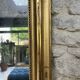 Louis-Philippe pearl mirror 82/61cm gilded with gold leaf, mercury glass, fireplace overmantel.