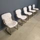 Vintage dining chairs by Willy Rizzo for Cidue set of 5, 1970s