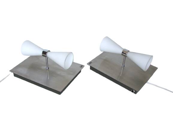 A pair of modern herstal wall lamps from the 2000s - stylish lighting for m
