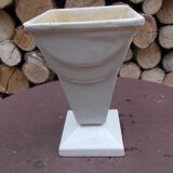 White cast iron vase