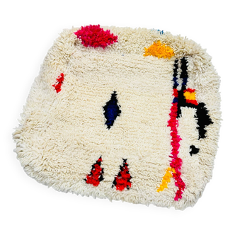 Coussin de sol berbère, Beni ouarain, Boujaad, Azilal pouf marocain pure laine 60 x 60 x 20 cm
