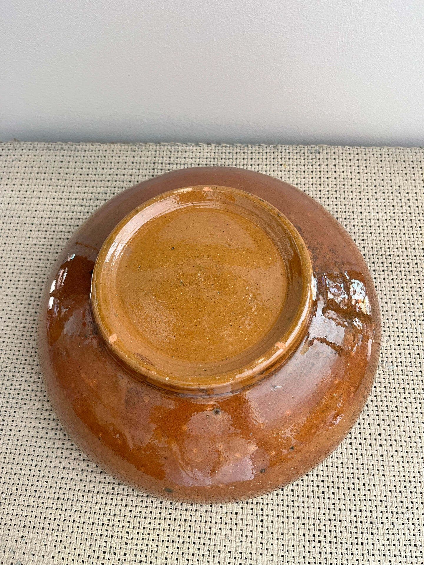Glazed terracotta salad bowl