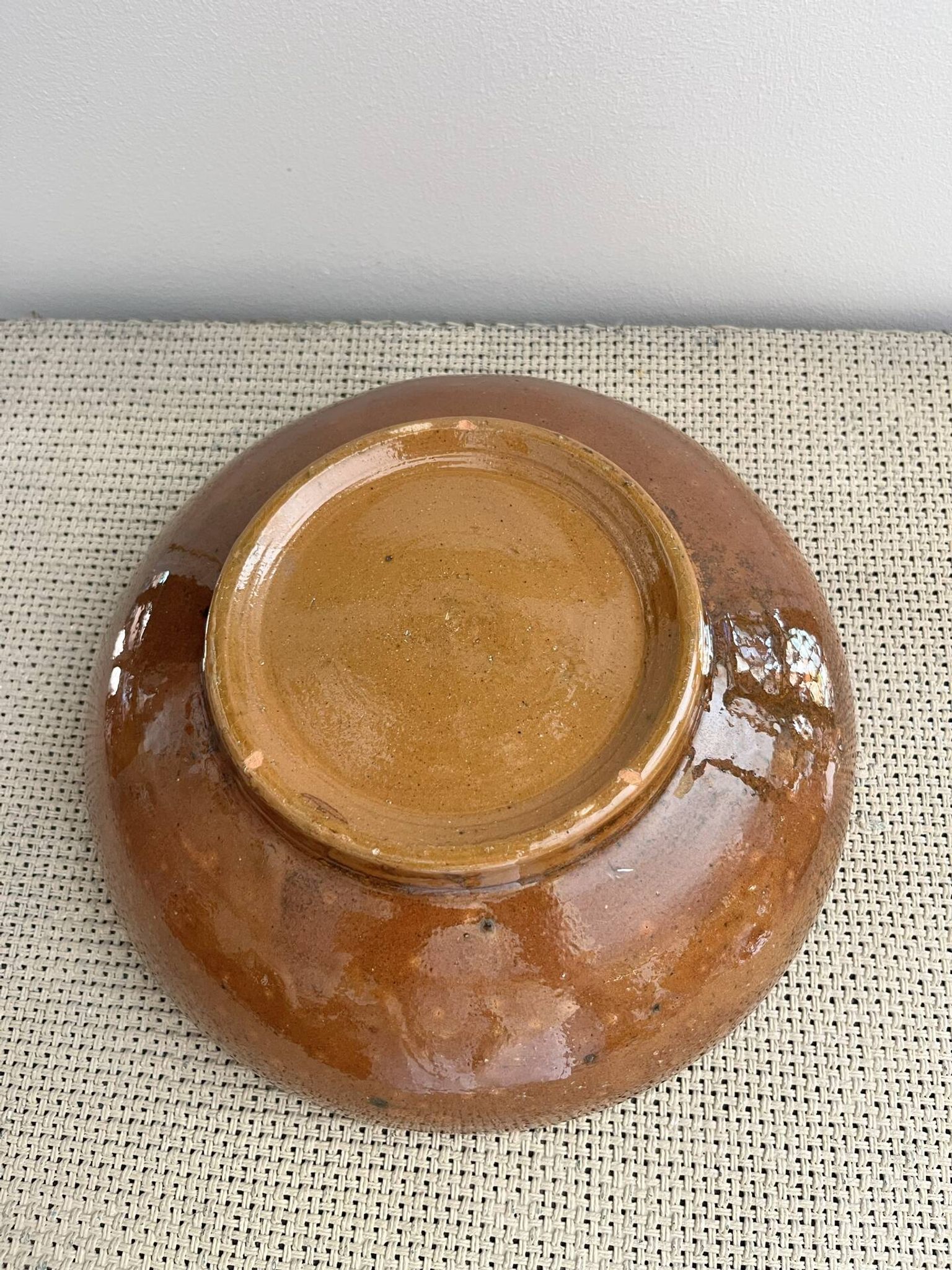 Glazed terracotta salad bowl