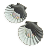 Paire de coquilles Saint-Jacques en porcelaine solognote – Coupelles