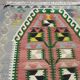 Small handmade area kilim rug carpet