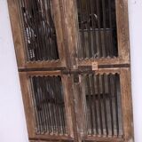 Old chiseled teak door