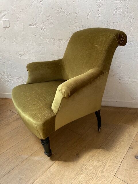 Velvet armchair