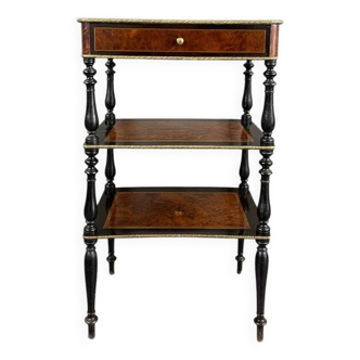 Napoleon III Side Table In Marquetry Wood 19th Century